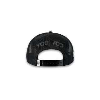 Cowboy Hustle Blacktop Logo Black Western Trucker Cap