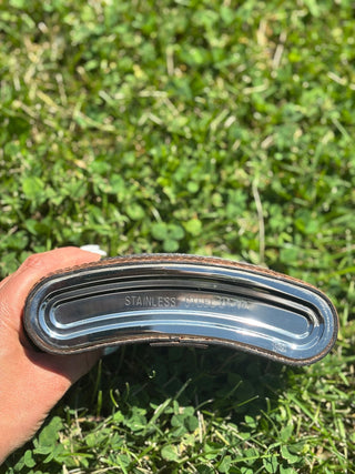 24oz Mustang Etched Hide Flask - Cowboy Swagger24oz Mustang Etched Hide Flask