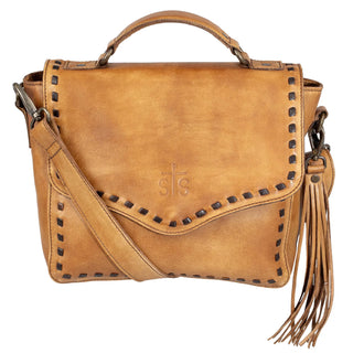     STS Ranchwear Bandera Dakota tan leather crossbody bag front