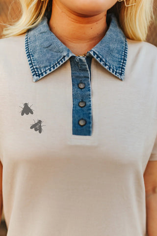 2Fly Women’s Brockton Collared Top – Dusty - Cowboy Swagger2Fly Women’s Brockton Collared Top – Dusty