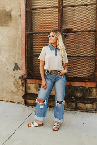 2Fly Women’s Brockton Collared Top – Dusty - Cowboy Swagger2Fly Women’s Brockton Collared Top – Dusty