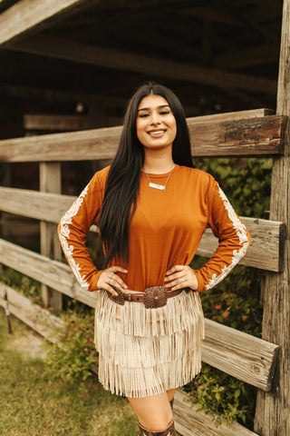 2Fly Women’s Pip’n Hot Long Sleeve Shirt Saddle - Cowboy Swagger2Fly Women’s Pip’n Hot Long Sleeve Shirt Saddle