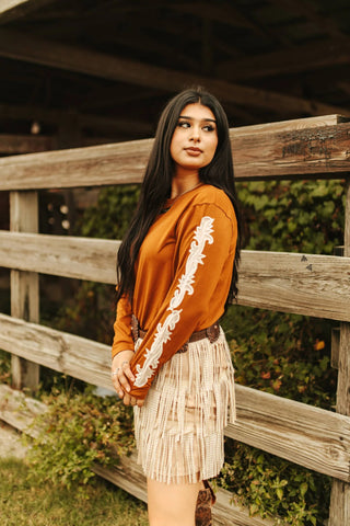 2Fly Women’s Pip’n Hot Long Sleeve Shirt Saddle - Cowboy Swagger2Fly Women’s Pip’n Hot Long Sleeve Shirt Saddle