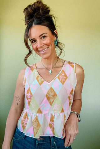 2Fly Women’s Preppy Pony Top - Cowboy Swagger2Fly Women’s Preppy Pony Top