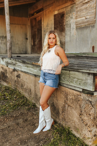 2Fly Women’s Sweet Stock Tank – Cloud - Cowboy Swagger2Fly Women’s Sweet Stock Tank – Cloud