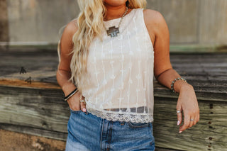 2Fly Women’s Sweet Stock Tank – Cloud - Cowboy Swagger2Fly Women’s Sweet Stock Tank – Cloud