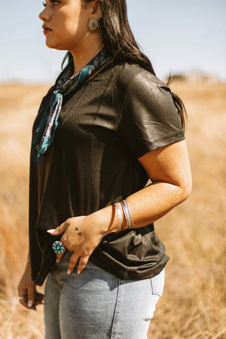 2Fly Women’s Walk The Line Top – Midnight Black | Sleek Western Style - Cowboy Swagger2Fly Women’s Walk The Line Top – Midnight Black | Sleek Western Style