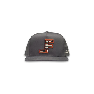 Lane Frost Copperhead LF Logo Gray Flat Bill Western Cap