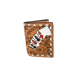 3D Belt Co. Men’s Aces Tooled Leather Trifold Wallet - Cowboy Swagger3D Belt Co. Men’s Aces Tooled Leather Trifold WalletWallets & Money Clips