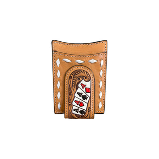 3D Belt Company Men’s Hand Painted Ace Cards Leather Money Clip Card Case - Cowboy Swagger3D Belt Company Men’s Hand Painted Ace Cards Leather Money Clip Card CaseWallets & Money Clips