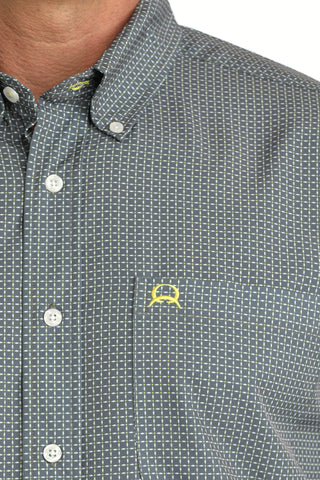 Cinch men’s grey geo print short sleeve Arena Flex western shirt