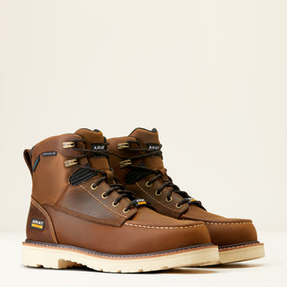     Ariat Men’s Rebar Lift 6-inch H2O composite toe work boot distressed brown