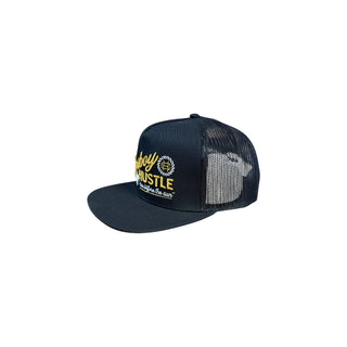 Cowboy Hustle Gold Rush Snapback Cap, Back Mesh Detail - Cowboy Swagger