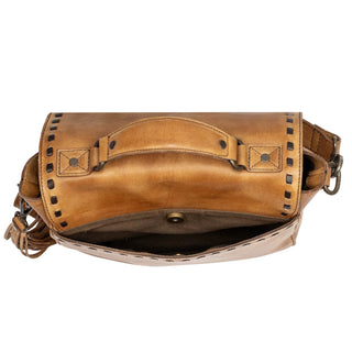     STS Bandera Dakota leather bag top handle and exterior pocket