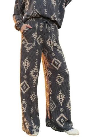 Sterling Kreek Women's Frontier Aztec Wide Leg Pants - Cowboy Swagger