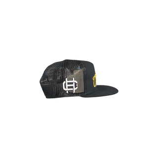 Cowboy Hustle Gold Rush Snapback Cap, Side View - Cowboy Swagger