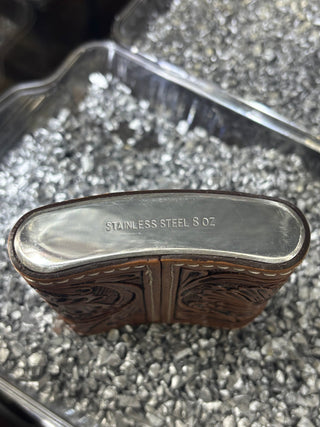 8oz Tooled Flask - Cowboy Swagger8oz Tooled Flask