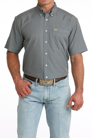 Cinch men’s grey geo print short sleeve Arena Flex western shirt