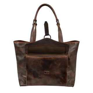     STS Ranchwear Bandera leather tote front pocket open