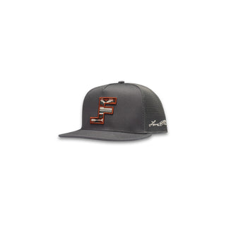 Lane Frost Copperhead LF Logo Gray Flat Bill Western Cap