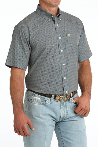 Cinch men’s grey geo print short sleeve Arena Flex western shirt
