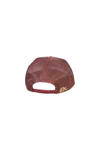 Red Dirt Hat Co. Where’s the Beef Burgundy Trucker Cap with Cadillac of Cattle Patch | Cowboy Swagger