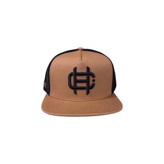 Cowboy Hustle Maverick Snapback Cap – Flat Bill Trucker, Brown - Cowboy Swagger