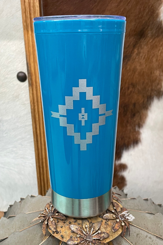 Sterling Kreek Cowpoke Canteen Tumbler Turquoise