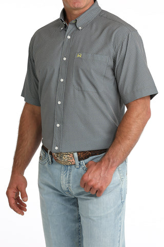 Cinch men’s grey geo print short sleeve Arena Flex western shirt