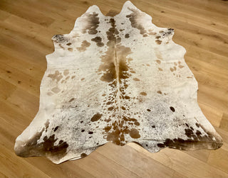 Light Speckled Brown & White Cowhide Rug