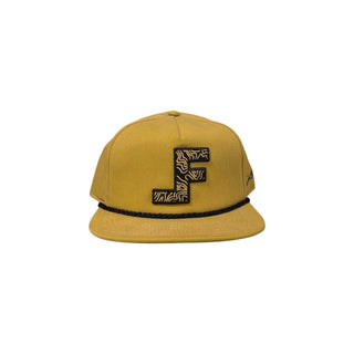 Lane Frost Arena Mustard Snapback Cap – Western Rope Detail - Cowboy Swagger
