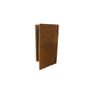 Ariat patchwork rodeo wallet interior with multiple card slots and ID window