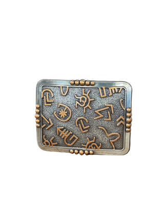 blazin roxx western belt buckle rose gold silver brand design