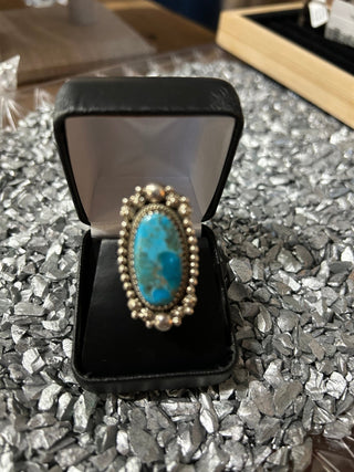 Adjustable Kingman Turquoise Ring - Cowboy SwaggerAdjustable Kingman Turquoise RingRings