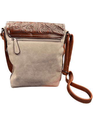 Angel Ranch Celia Crossbody – Gray Canvas Western Bag - Cowboy SwaggerAngel Ranch Celia Crossbody – Gray Canvas Western Bag