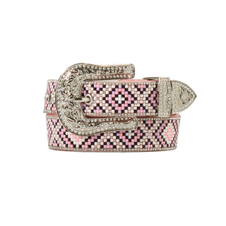 Angel Ranch Girls Youth Pink Aztec Bling Belt - Cowboy SwaggerAngel Ranch Girls Youth Pink Aztec Bling Belt