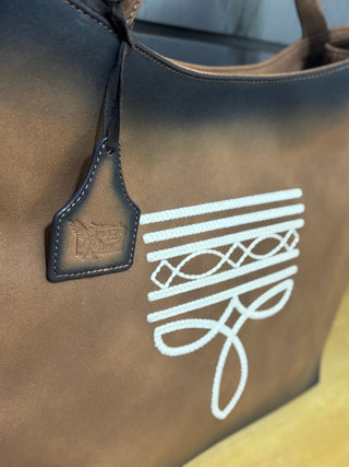 Angel Ranch Maeve Western Shoulder Bag with Embroidered Boot Stitch Design – Brown - Cowboy SwaggerAngel Ranch Maeve Western Shoulder Bag with Embroidered Boot Stitch Design – Brown