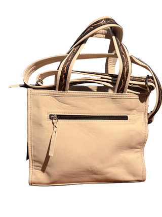 Angel Ranch Opal Small Tote – Tooled Eggshell Leather Western Handbag - Cowboy SwaggerAngel Ranch Opal Small Tote – Tooled Eggshell Leather Western Handbag