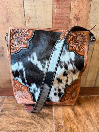 Angel Ranch Spotted Calf Hair Conceal Carry Crossbody Bag – Brown - Cowboy SwaggerAngel Ranch Spotted Calf Hair Conceal Carry Crossbody Bag – Brown