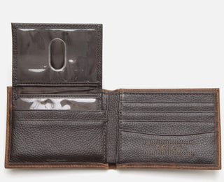 Ariat American Flag Distressed Leather Bifold Wallet, interior view
