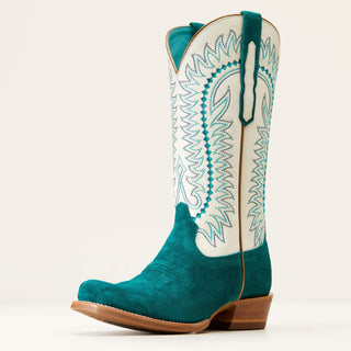 Ariat Boots Ariat Women's Derby Monroe Ancient Turquoise Roughout Western Boot