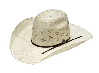 Ariat Bangora Ivory Brown Straw Hat - Cowboy SwaggerAriat Bangora Ivory Brown Straw HatHats