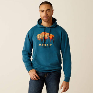 Ariat Bison Plains Hoodie Hydra Heather - Cowboy SwaggerAriat Bison Plains Hoodie Hydra HeatherMen's Shirts