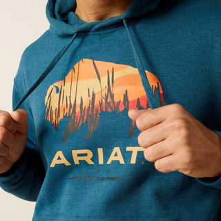Ariat Bison Plains Hoodie Hydra Heather - Cowboy SwaggerAriat Bison Plains Hoodie Hydra HeatherMen's Shirts
