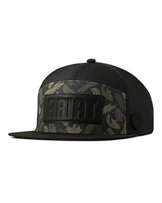 Ariat Black SnapBack Cap – Brush Stroke Camo Logo Patch – Adjustable Western Trucker Hat - Cowboy SwaggerAriat Black SnapBack Cap – Brush Stroke Camo Logo Patch – Adjustable Western Trucker Hat