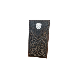 Ariat Boot Stitch Embroidered Leather Rodeo Wallet - Cowboy SwaggerAriat Boot Stitch Embroidered Leather Rodeo WalletWallets & Money Clips