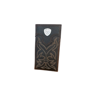 Ariat Boot Stitch Embroidered Leather Rodeo Wallet - Cowboy SwaggerAriat Boot Stitch Embroidered Leather Rodeo WalletWallets & Money Clips