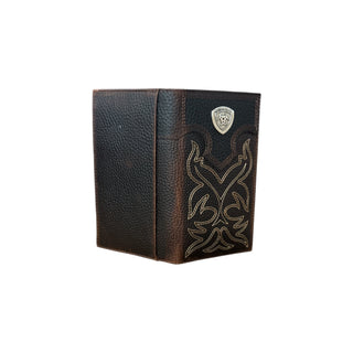 Ariat Boot Stitch Embroidered Leather Rodeo Wallet - Cowboy SwaggerAriat Boot Stitch Embroidered Leather Rodeo WalletWallets & Money Clips