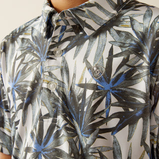 Ariat Boys All Over Polo White Tropical - Cowboy SwaggerAriat Boys All Over Polo White Tropical