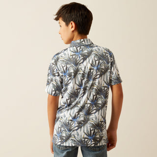 Ariat Boys All Over Polo White Tropical - Cowboy SwaggerAriat Boys All Over Polo White Tropical